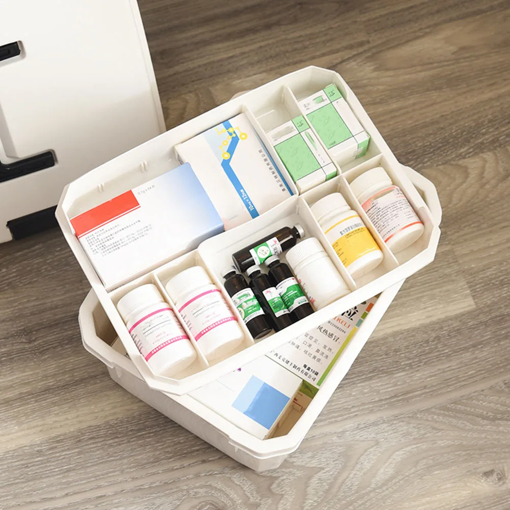 1 قطعة صندوق دواء الإسعافات الأولية سعة كبيرة حاوية تخزين محمولة للمنزل في الهواء الطلق السفر الرياضة أشتات حالة المنزلية #6