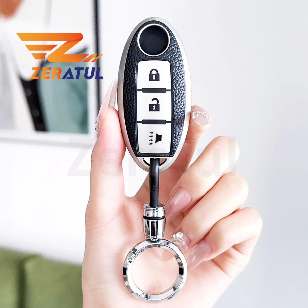

3 Buttons TPU Leather Shell Fob Holder Keyless Car Remote Key Case Cover For Nissan Rouge Maxima Altima Sentra Murano Qashqai