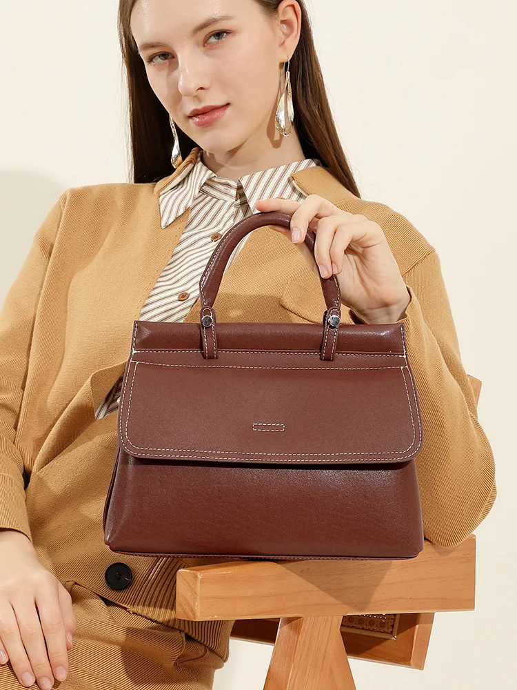 YANATARI-Sac à bandoulière en cuir véritable pour femme, sacs à main à bandoulière pour femme, sac de créateur de luxe, sac minimaliste, cuir de bétail