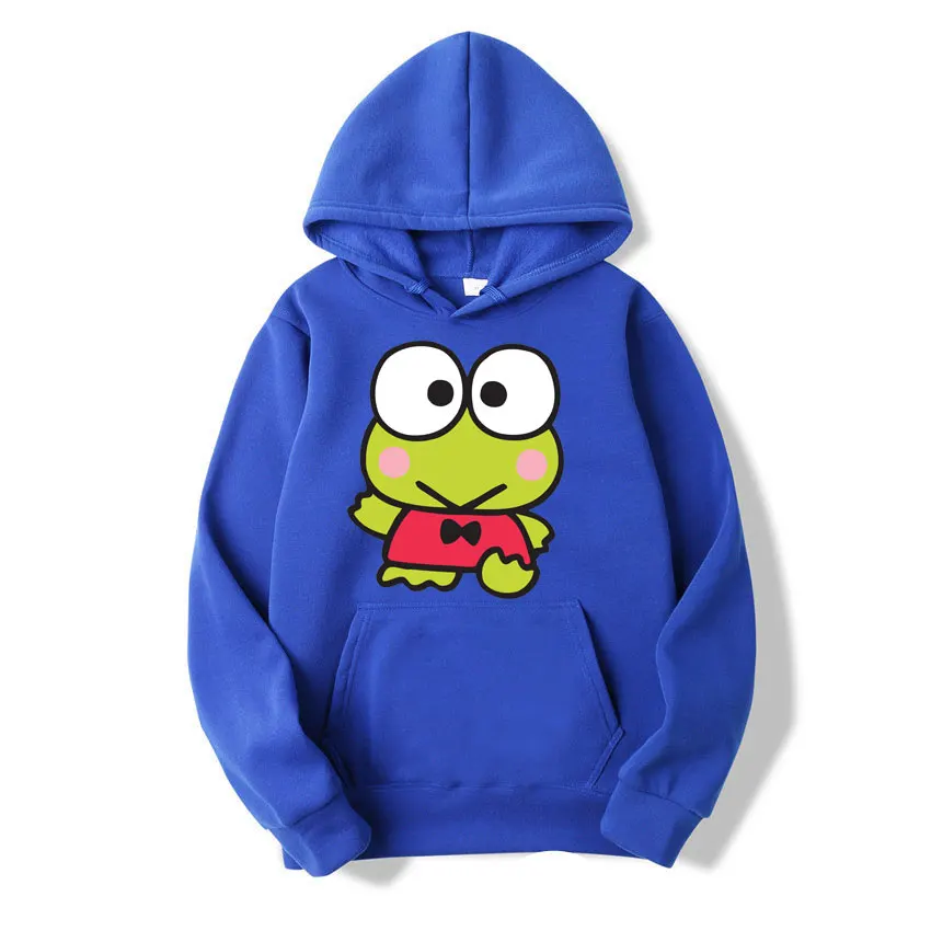 

Kerokerokeroppi Women Hoodie Cartoon Anime Men Pullover 2024 New Casual Blue Spring Autumn Couple Sweatshirt Clothes Tops