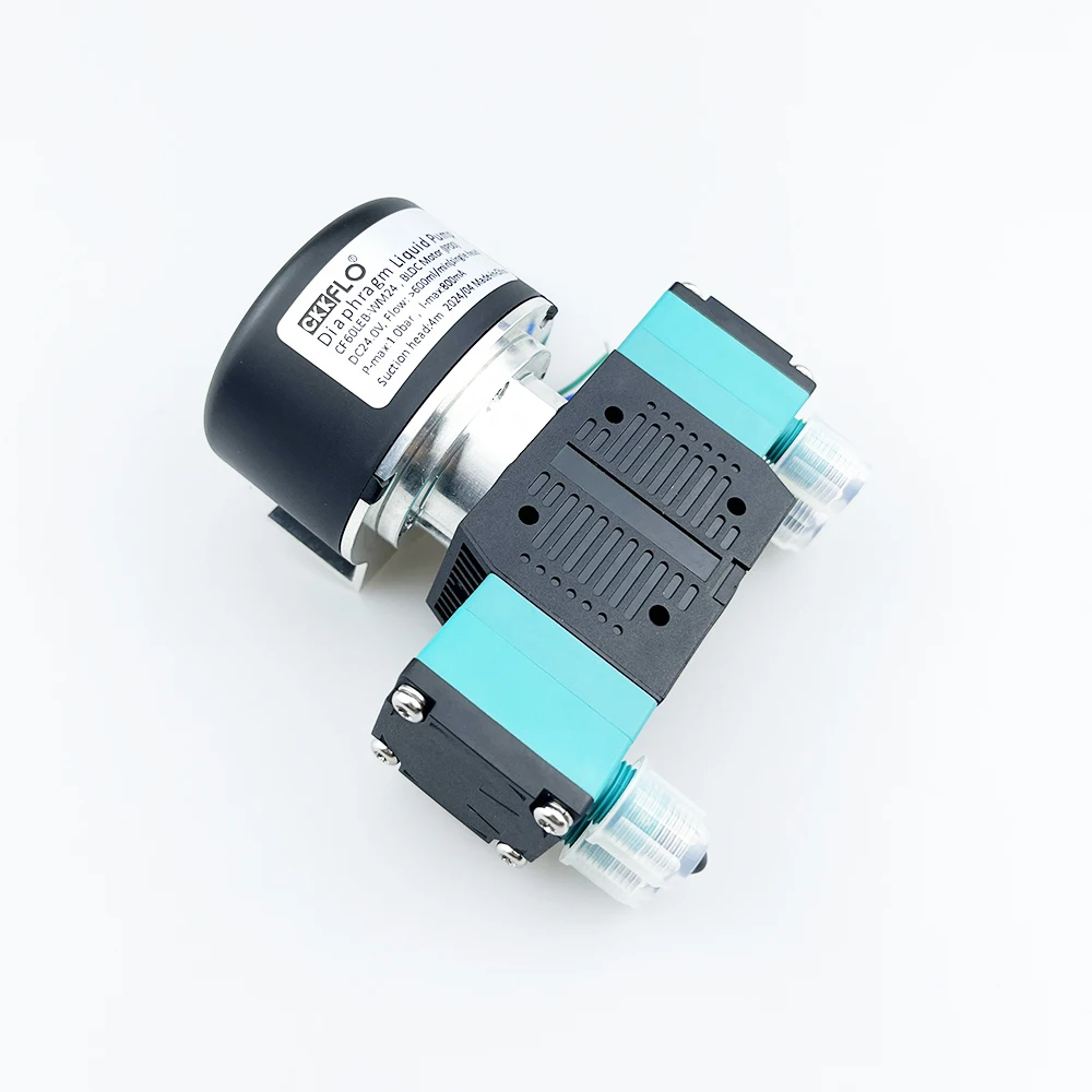 

CF60LEB Внешний ротор с двойной головкой, бесщеточный микродиафрагменный жидкостный насос, функция ШИМ, 12 В/24 В постоянного тока, винтовой резьбовой порт, поддержка OEM