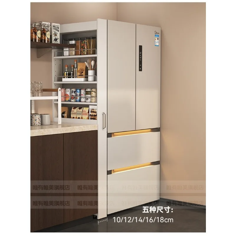 Refrigerator Crack Locker Pull-out Narrow Cabinet Kitchen Narrow Crack Storage Cabinet Wall Side Cabinet 10cm Crack