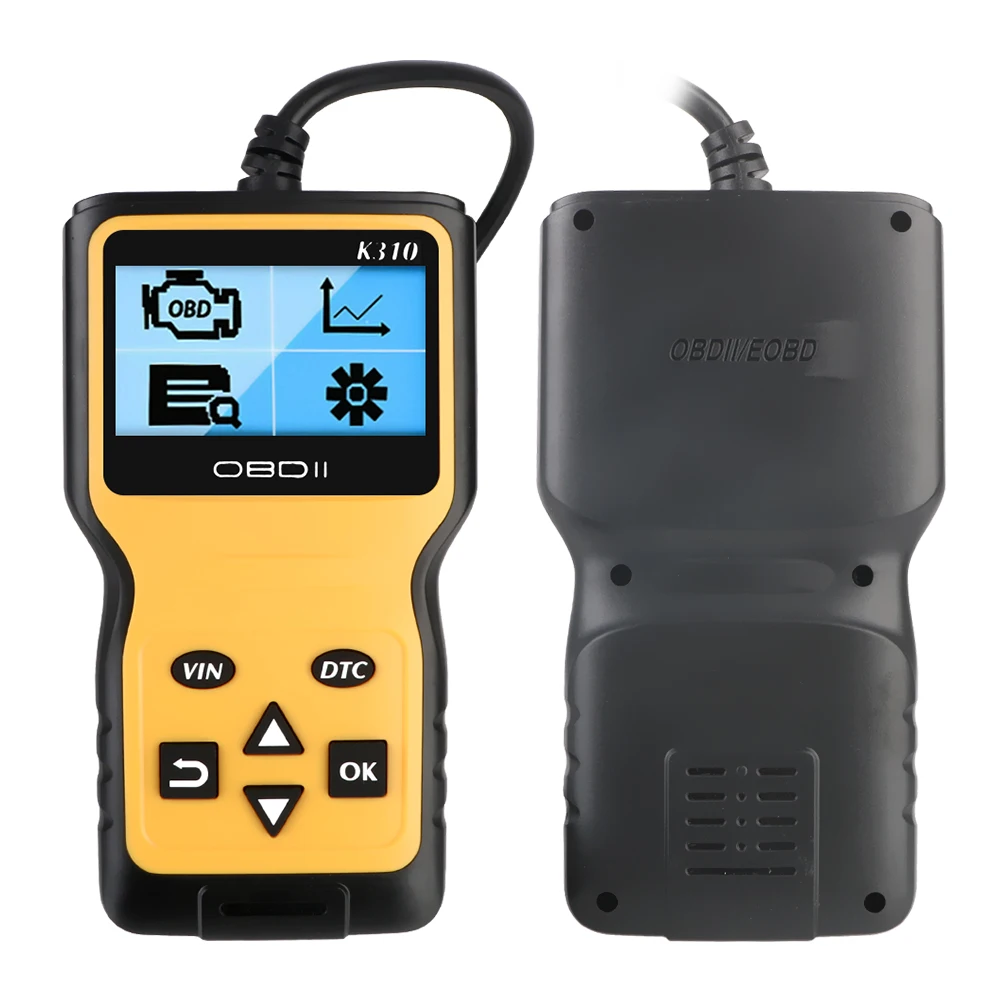 OBD2 Code Reader OBDII Scanner 16 Pin K310 Car Diagnostic Tools Plug and Play Digital Display Universal