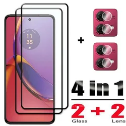 4in1 Tempered Glass For Motorola Moto G84 G14 Camera Lens Screen Protector Film for Moto G22 G32 G52 G42 G62 G72 G82 G14 Glass