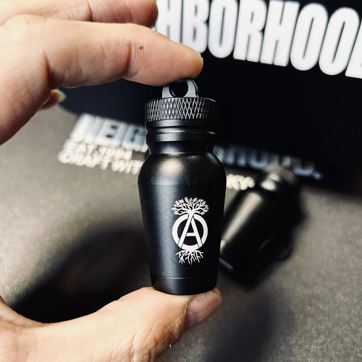 NBHD mini portable medicine bottle portable sealed mini moisture-proof aluminum alloy chewing gum bottled.