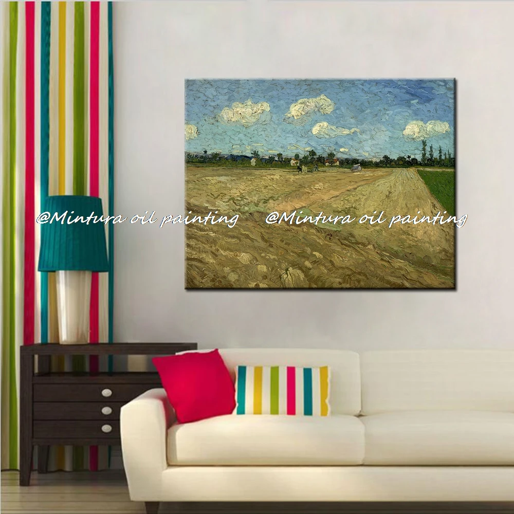 Mintura Large Size Hand Made Vincent Van Gogh Reproduction Landscape Oil Painting On Canvas,Famous Art For Home Hotel Decoration