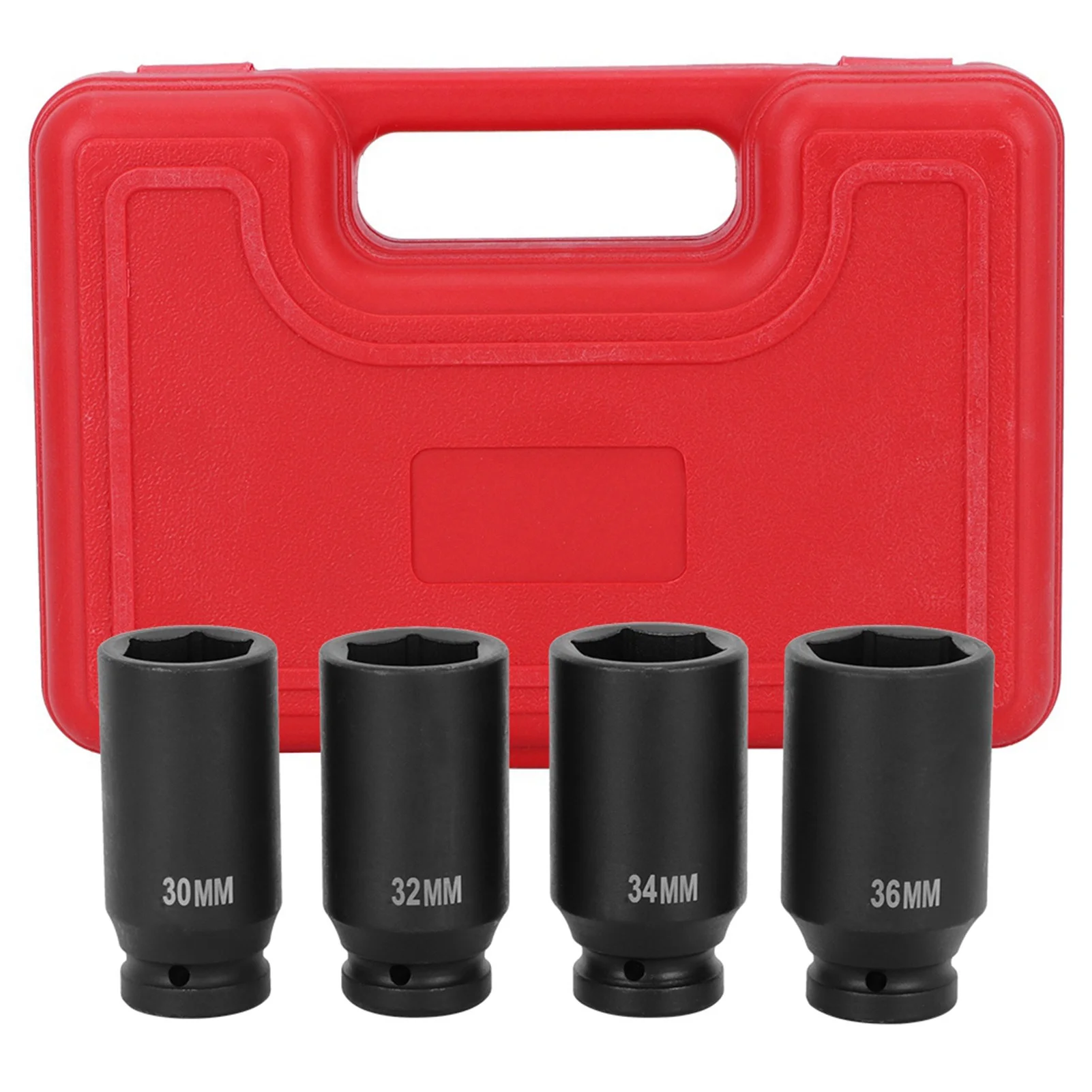 

4pcs 6 Point 1/2in DR Front Back Wheel Drive Axle Nut Deep Impact Socket Accessory