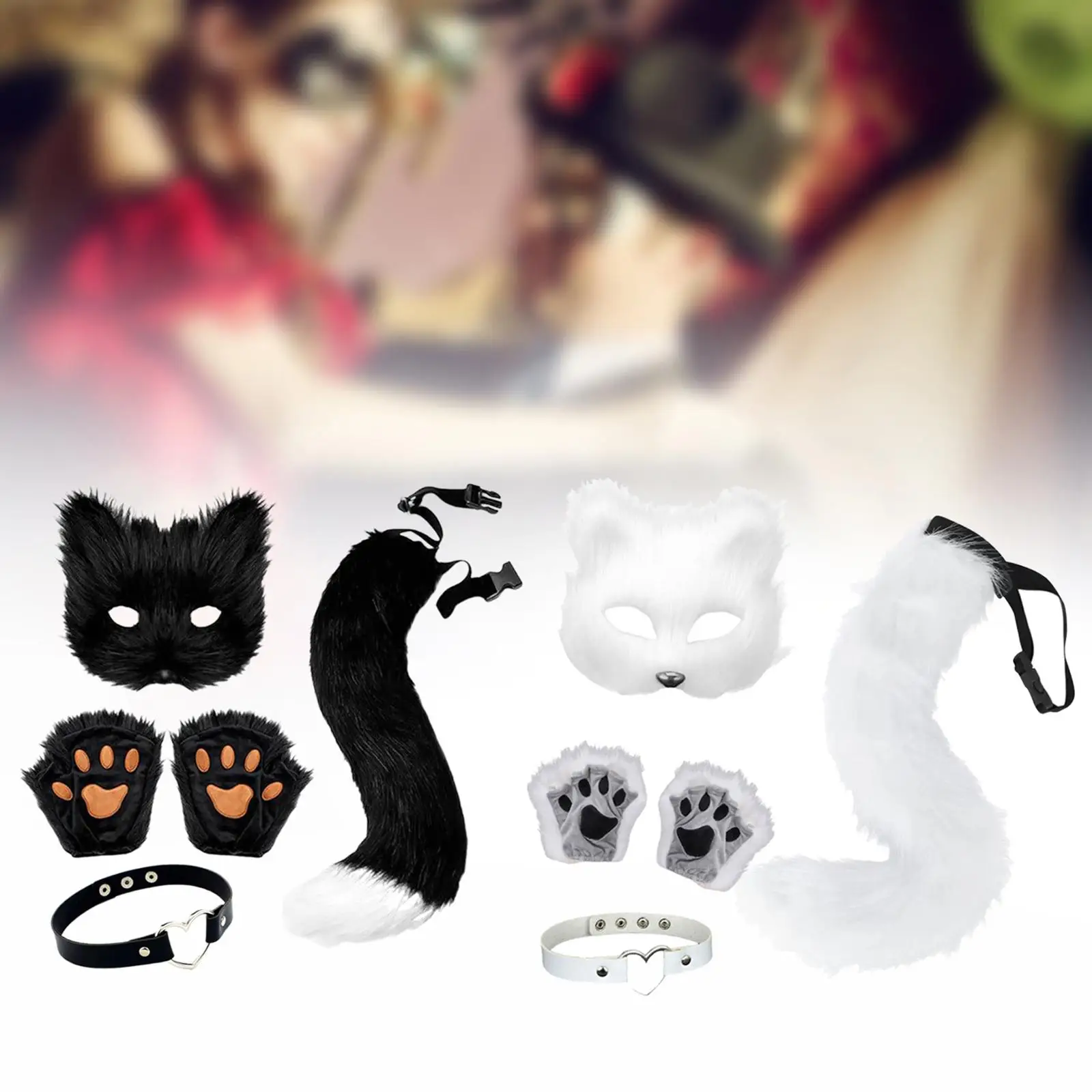 

Cosplay Costume Set Handcraft Creative Necklace Animal Plush Costume for Themed Party Gift Cosplay Masquerade Stage Performance