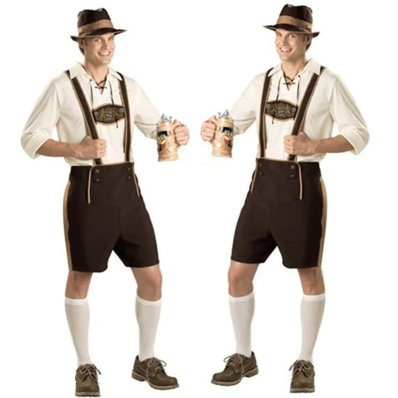 

Men's Bavarian National Beer Festival Costume Stage Performance Clothing Traditional German Style Suit Customizable Size