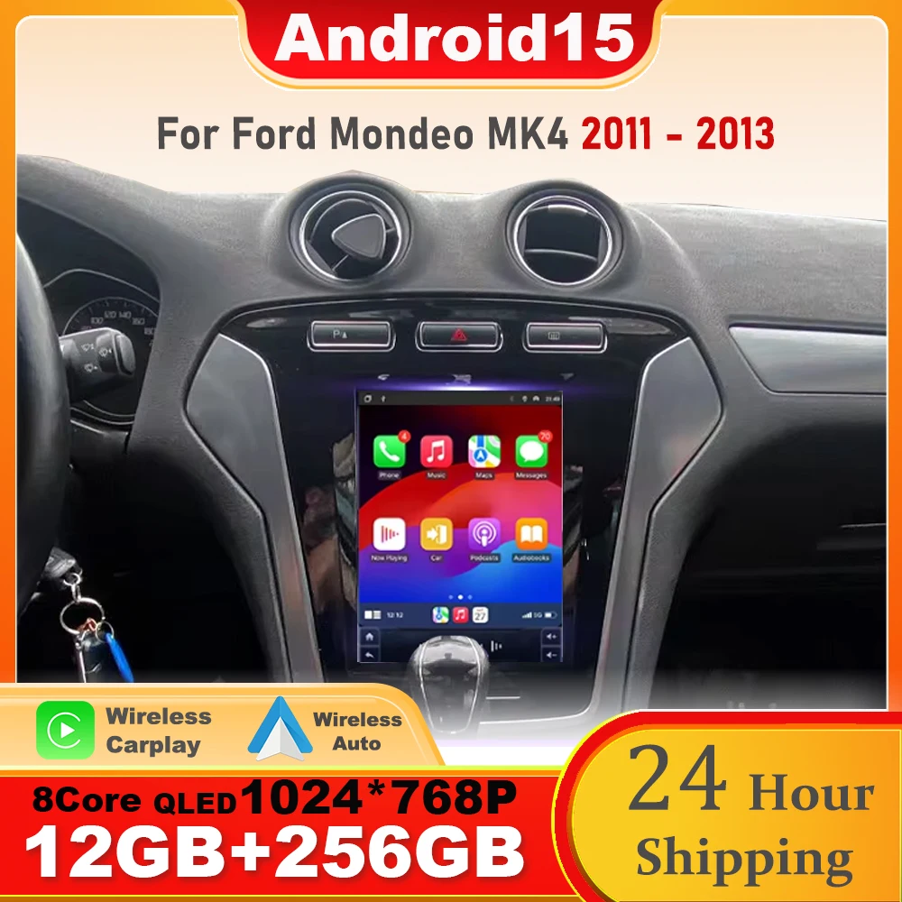 

9.7 Inch Android 15 Car Radio Player For Ford Mondeo MK4 2011 - 2013 Navigation GPS Autoradio Touchscreen Carplay 4G WIFI