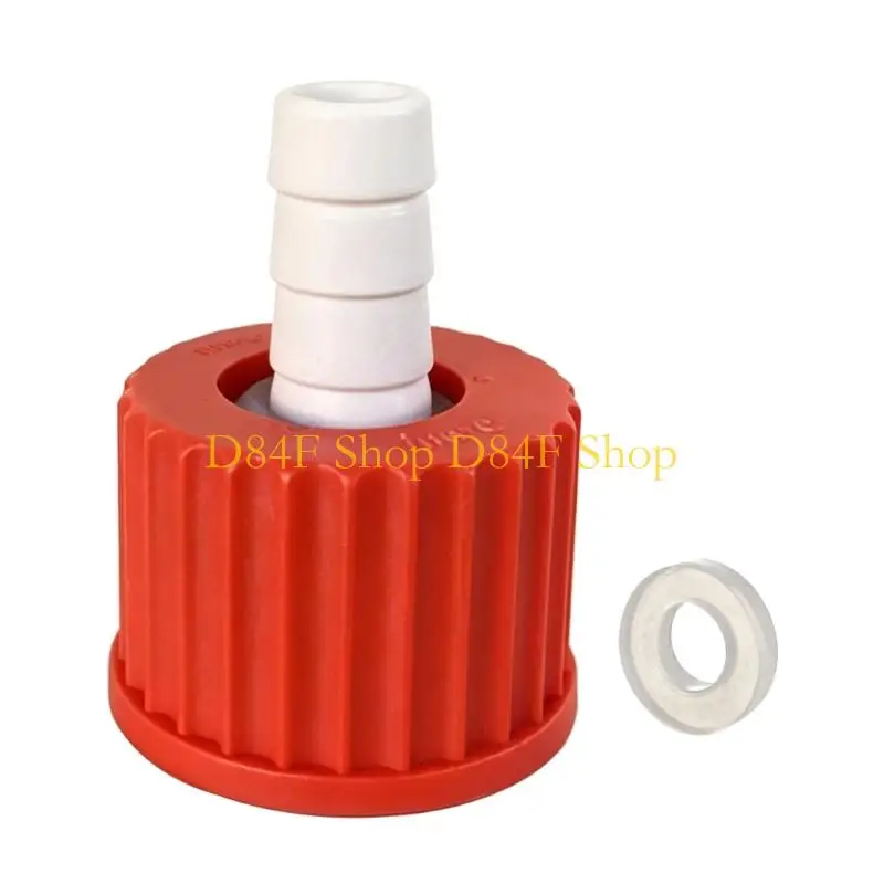 D84F Tube service fitting with cap for maintenance tubing Threaded Hose Connector