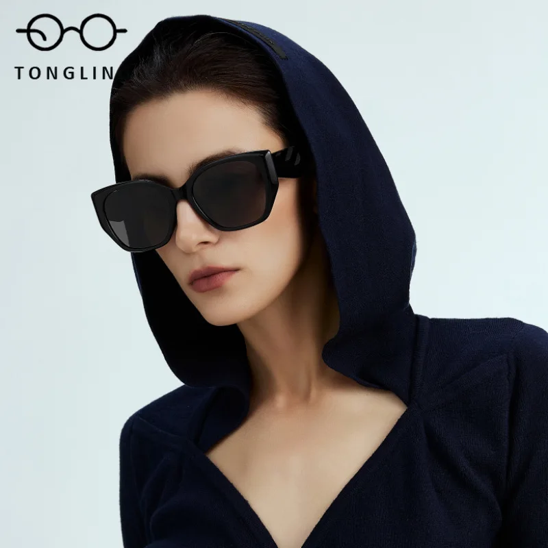 2026 New Men Handcrafted Large Frame Acetate UV400 Sunglasses Retro Women Modern CatEye Fashion Irregular Square Unique Eyewear