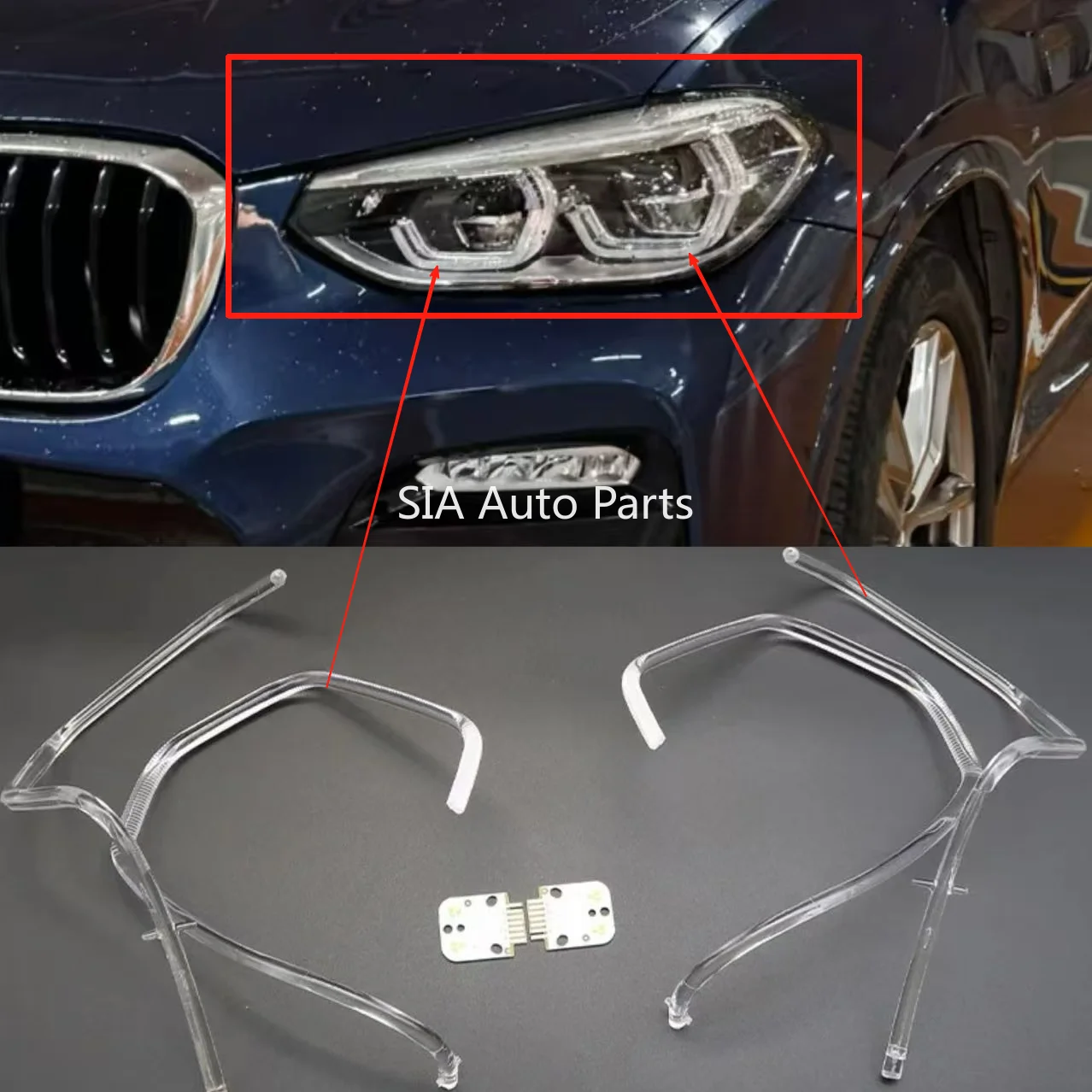

For BMW X3 X4 G01 G02 G08 2018-2021 EU Automotive DRL CHIP Turn Signal Module White Angel Eye Ballast Conduit Strip Light Source