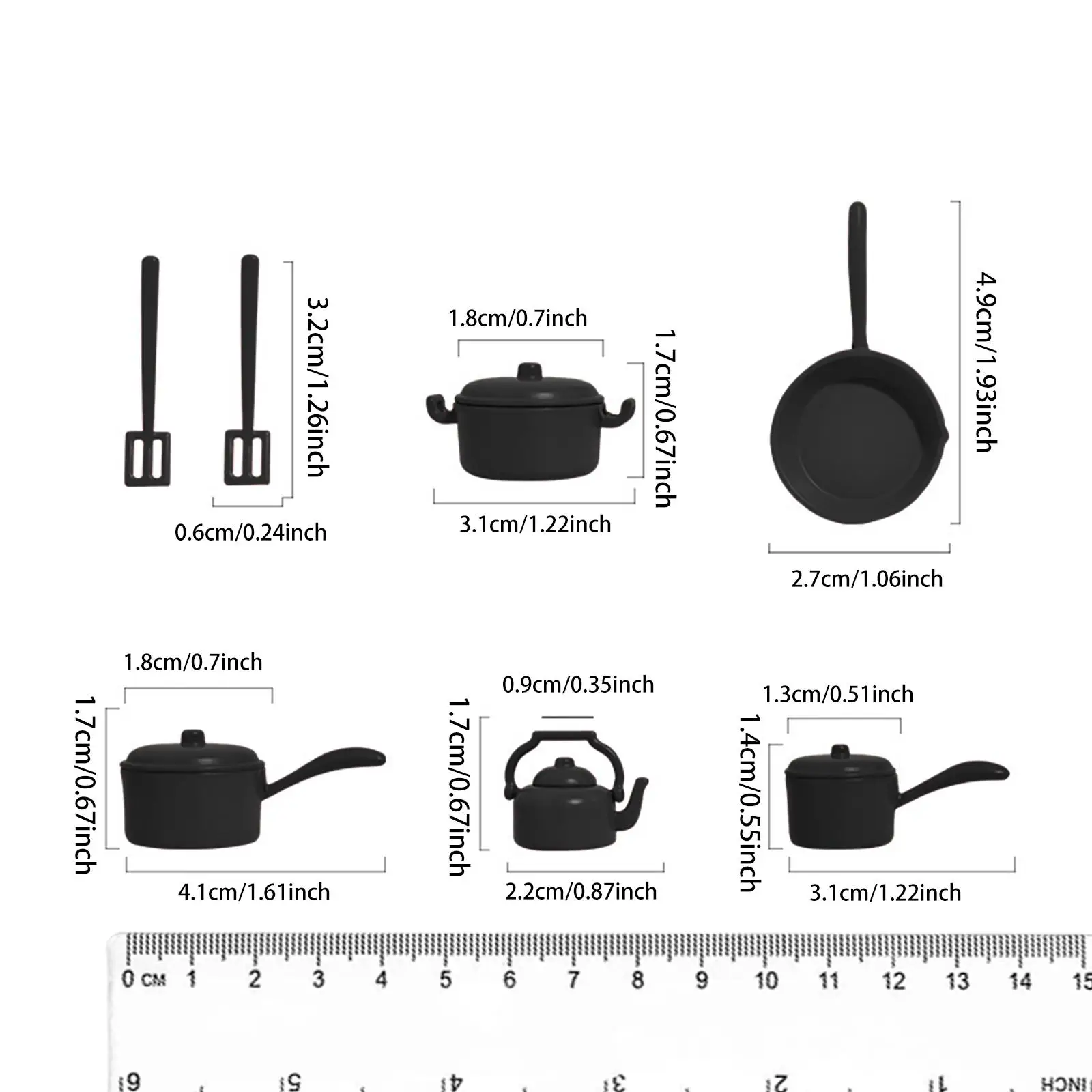 Ustensiles de cuisine miniatures, Mini casseroles et poêles, modèle Diorama, casserole de Simulation, 1/12