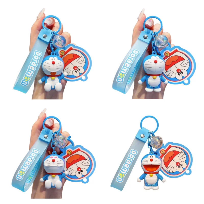 Tinker Bell Genuine Doraemon Colorful Keychain Women's Cartoon Creative Exquisite Doraemon Cute Doll Bag Pendant Small Ornaments