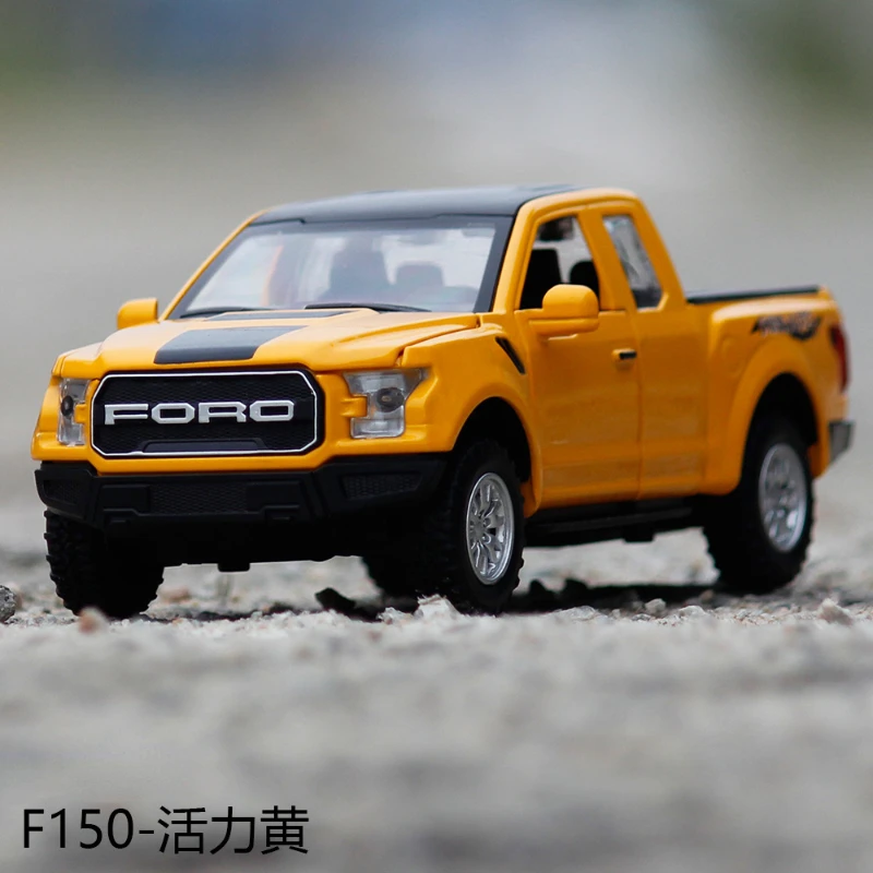 1:32 Ford Raptor F150 Pickup fuoristrada pressofuso in lega di metallo modello di auto Sound Light Pull Back Collection giocattoli per bambini regali A188