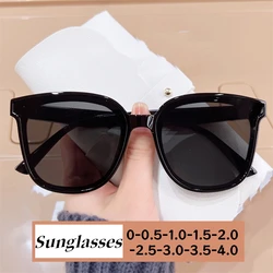 Trendy UV400 Sunglasses for Men Fashion Retro Square Polarized Sun Glasses Eyewear Male Women Vintage Myopia Eyewear0-1.0-4.0