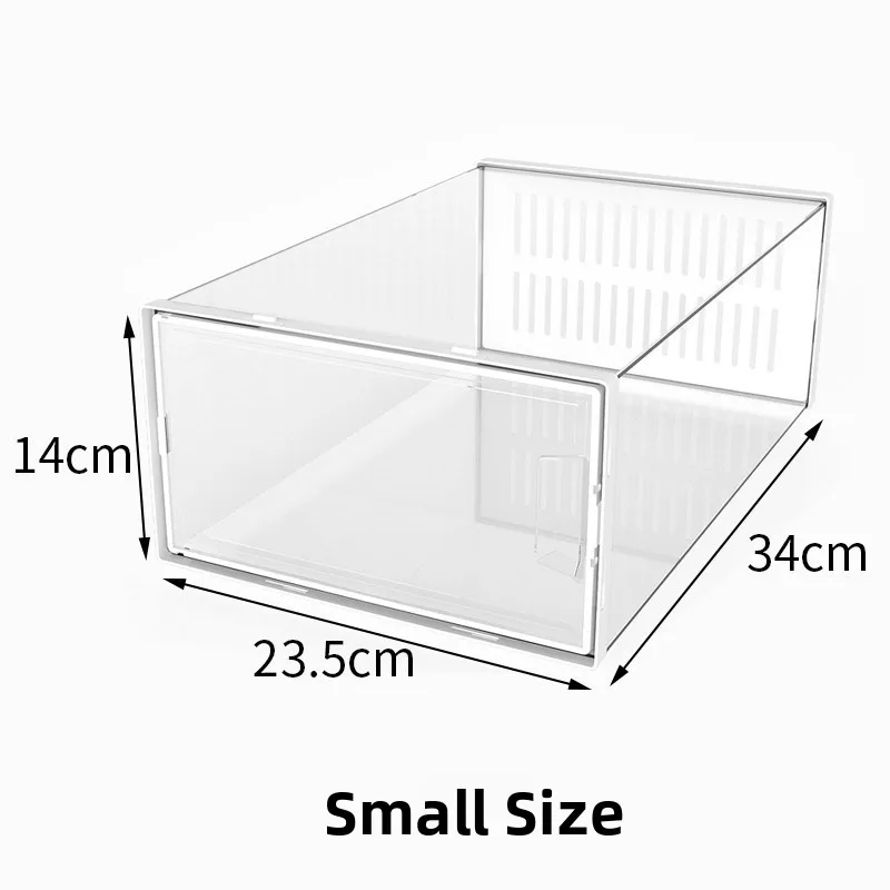 

Thickened Plastic Shoe Box Storage Drawer Style Magnetic Absorption Transparent Simple Shoe Rack Easy to Use Organizer Box