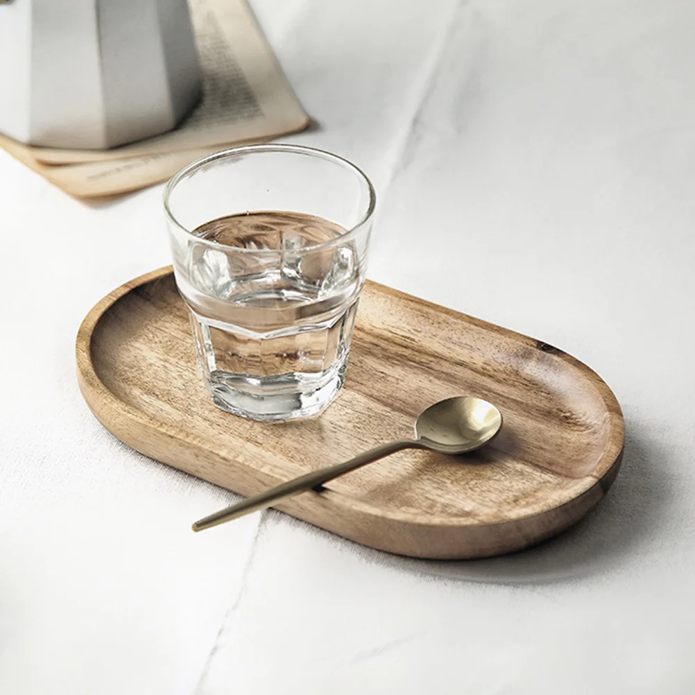 

Wooden Food Tray Natural Solid Wood Serving Plate For Sushi Dessert Fruit Snack Bread Cookie Dumpling Afternoon Tea Decorative