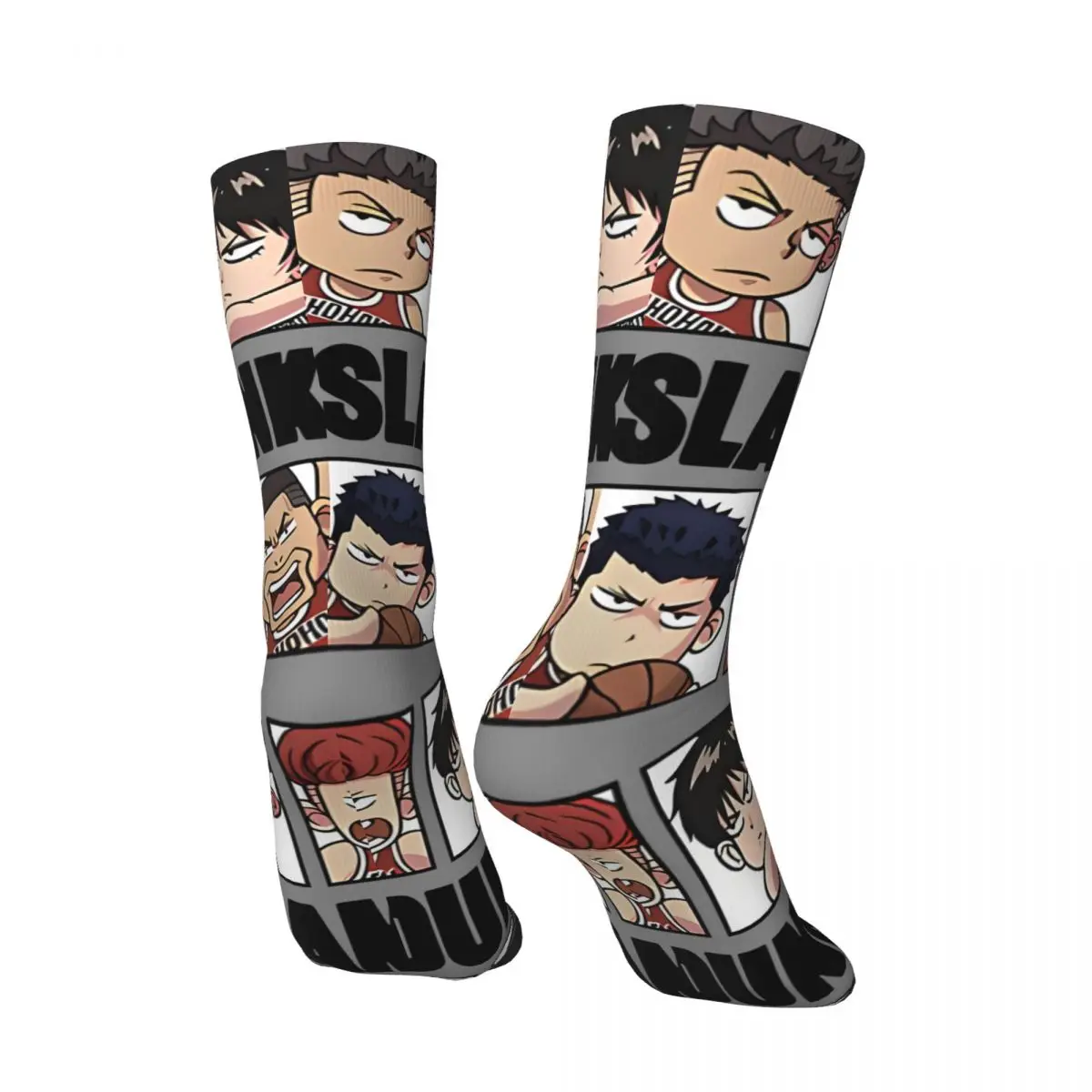 Funny Crazy compression Funny Sock for Men Hip Hop Harajuku S-SLAM DUNK Happy Seamless Pattern Printed Boy Crew Sock Casual Gift