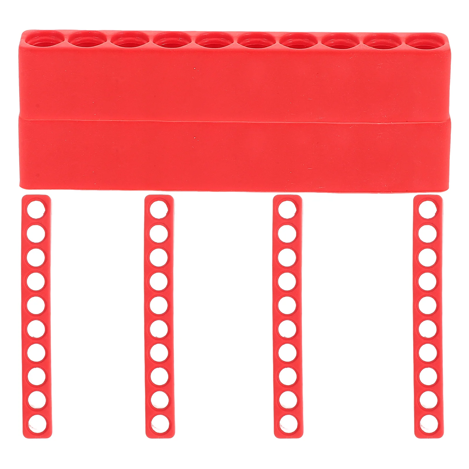 Soporte para puntas de destornillador, organizador de tiras de almacenamiento con agujeros para brocas, caja de herramientas, plástico, portátil, eficiente, 6 uds.