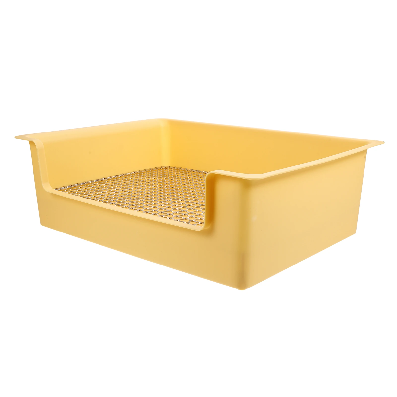 

Rabbit Toilet Small Animal Litter Box Cream Color Rectangular Design Portable Pet Potty Tray Ferret Hamster Guinea Pig House