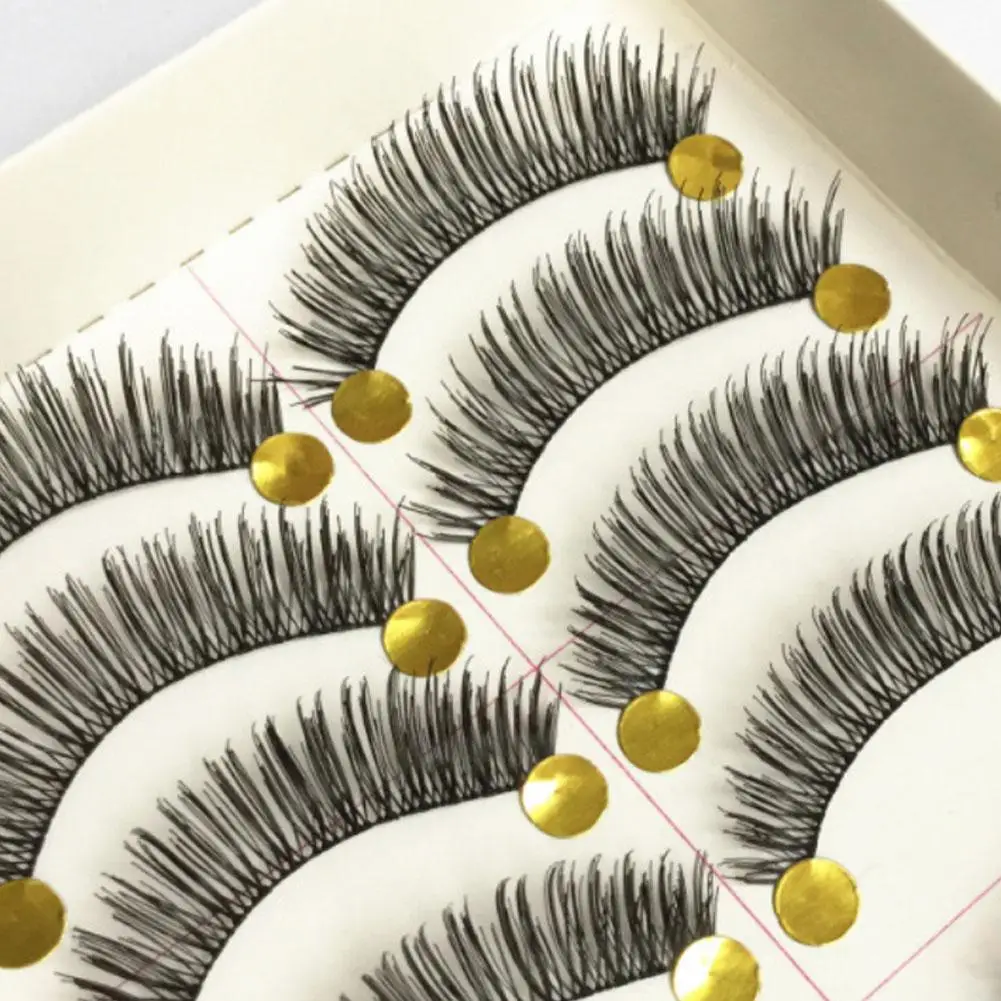 10 Pairs Taiwan Natural Eyelashes Short Fake Lash Thick Nude Soft Makeup Tools Lashes Extension Fake Makeup K2v6