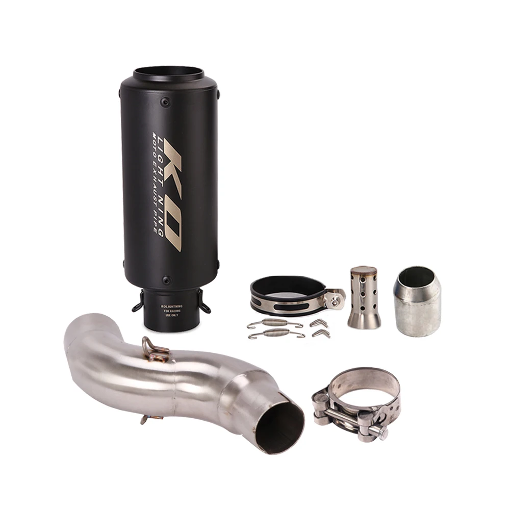 

Motorcycle Exhaust Espace System Middle Link Pipe Muffler Tube With DB Killer Stainless Steel Slip On For Honda CTX 700