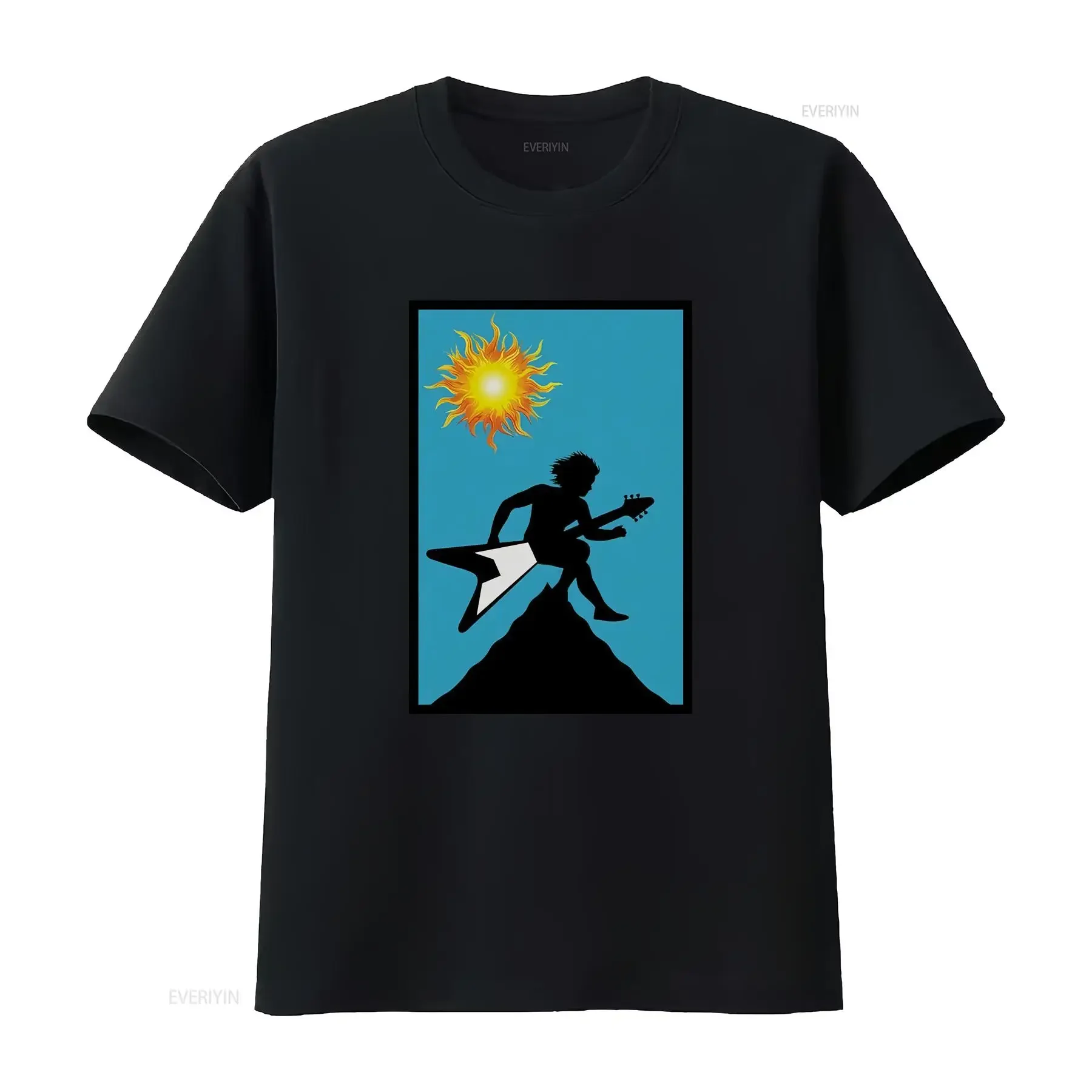 Musical InstrumenT T Shirt Guitar Player Musicians Funny Flying V Electric SQWINX vintage Washed fashion Comfortable Casual