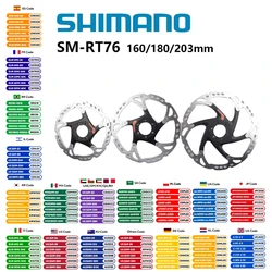 Shimano SM-RT66 SM-RT76 DEORE XT SM-RT86 디스크 브레이크 로터 디스크 센터 라인 센터 6 볼트 MTB 자전거 로터 볼트 160mm/180mm/203mm