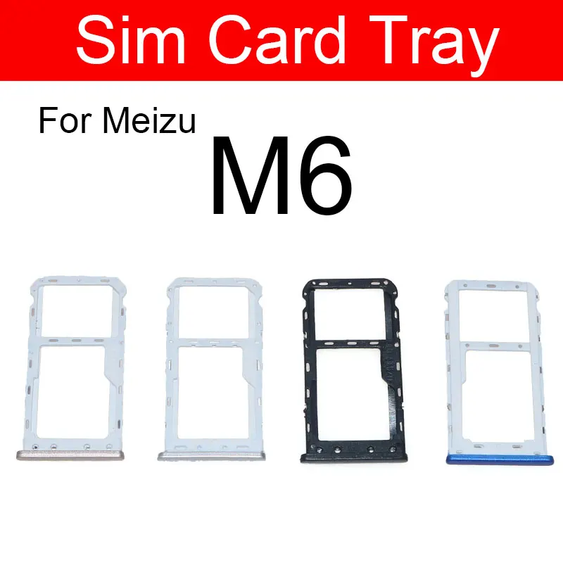 Sim Card Tray Holder Adapters For Meizu Meilan Blue Charm 6 M6 M711C Sim Reader Card Slot Socket Replacement Repair Parts