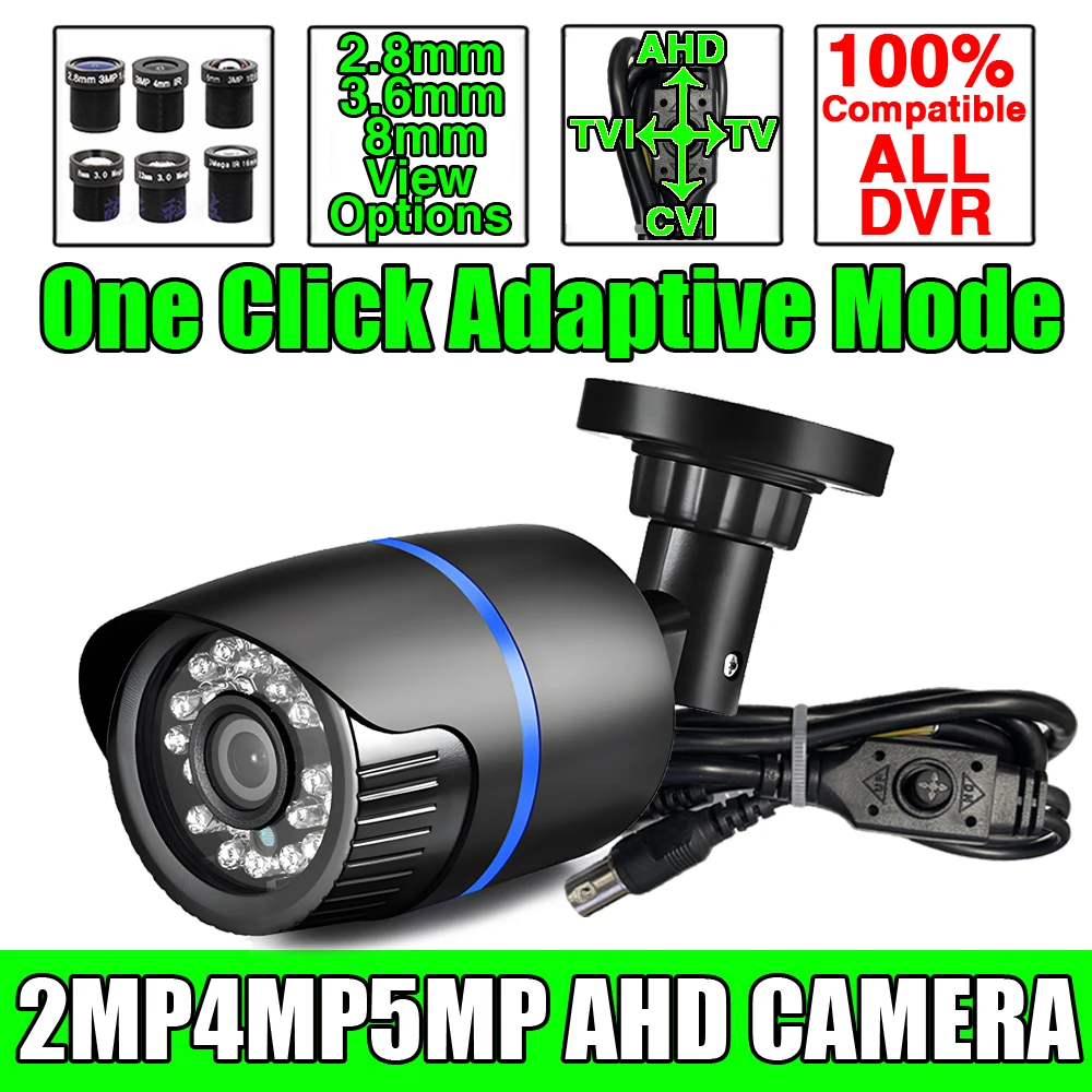 

Уличная камера CVBS/TVI/CVI AHD 4-в-1, 4K Ultra HD, 1080P, 5 МП, 4 МП, Plug and Play, миниатюрная, водонепроницаемая, IP66, для видеонаблюдения, с кронштейном