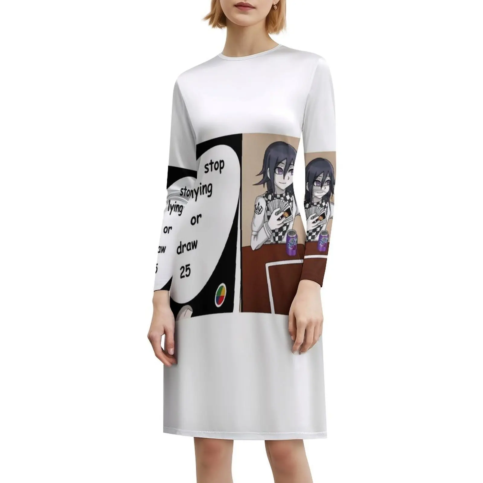 25 أو... فستان نسائي أنيق للحفلات على شكل حرف A مع خيارات قصيرة/طويلة/بدون أكمام من Kokichi Ouma Ouma Kokichi Ouma Oma Oma #6