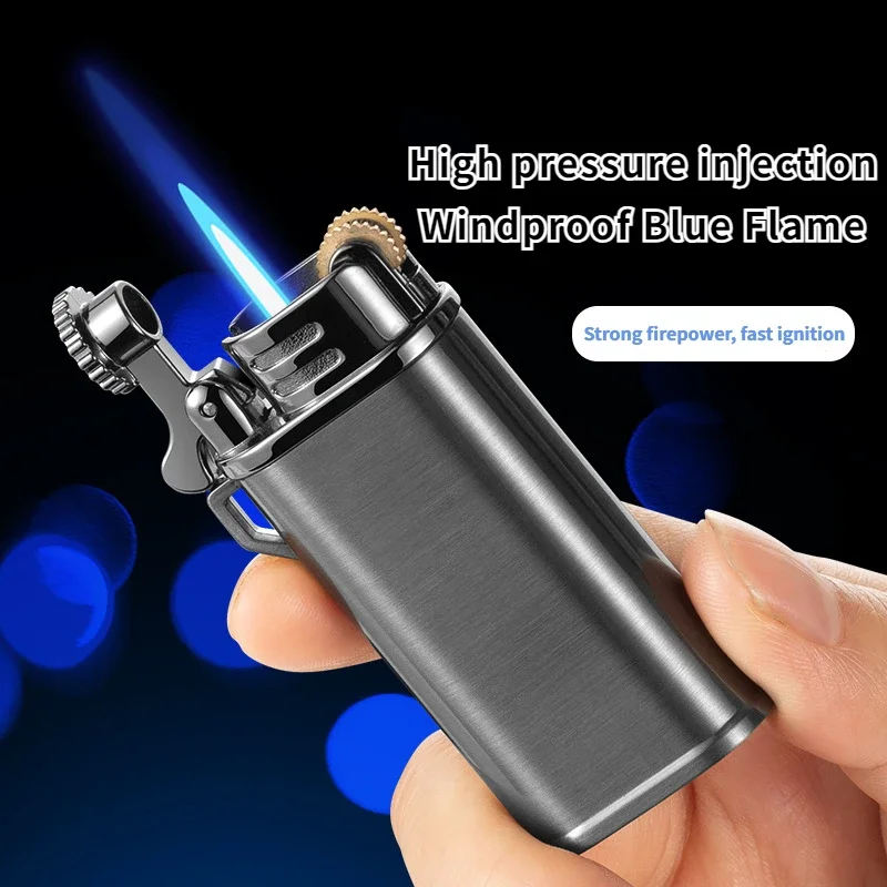 

Grinding Wheel Metal Torch Inflatable Lighter Windproof Kitchen Outdoor Camping Barbecue Cigarette Lighter High-End Men's Gifts