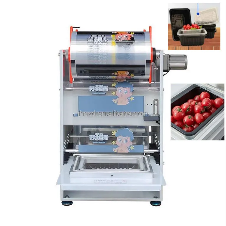 Lunch Box Automatic Commercial Film Sealing Machine Braised Duck Packing Machine