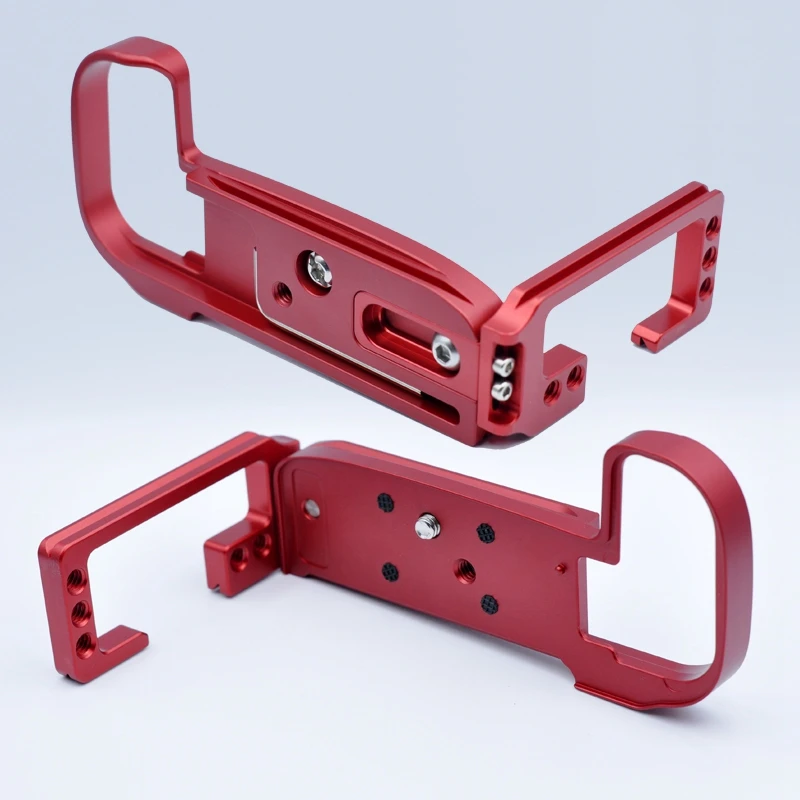 Quick Release L Plate Bracket Holder Hand Grip for R5 R6 Camera for Tripod Ballhead,Red