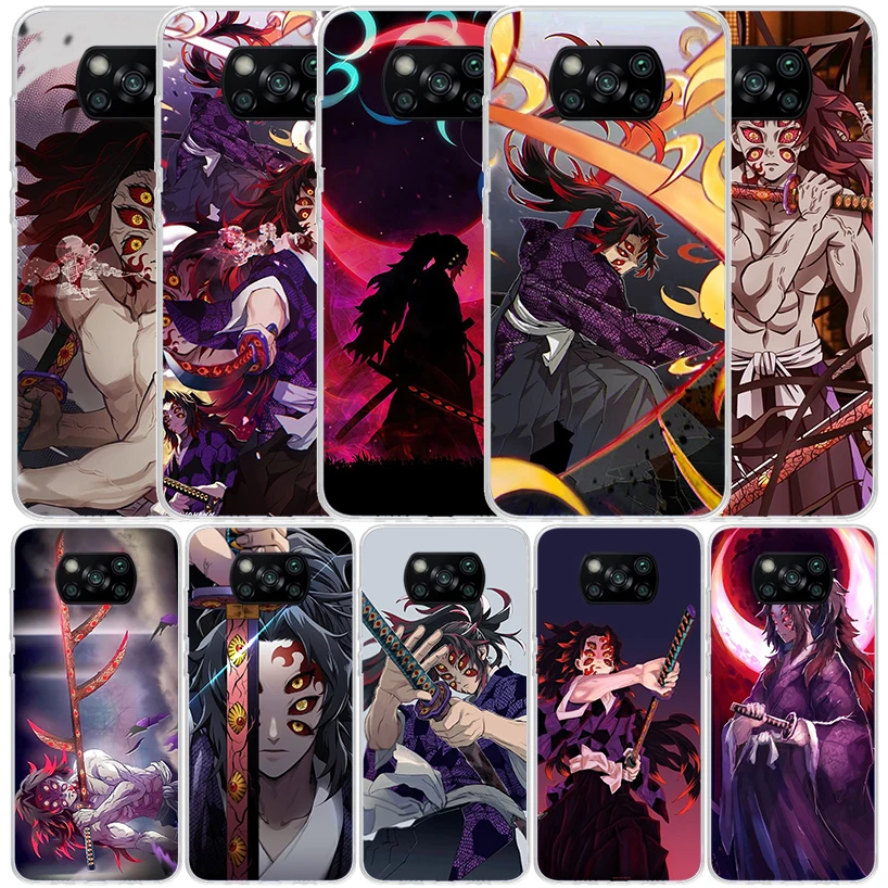 Demon Slayer Kokushibo Silicon Call Phone Case For Xiaomi Poco X3 Nfc X5 X6 F6 F5 Pro M5S M5 X4 F4 GT M4 M3 F3 F2 F1 M2 Cover X3