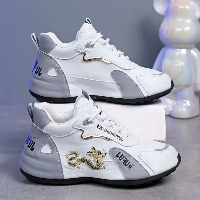 Zapatillas de deporte de diseñador para mujer, zapatos deportivos informales impermeables de cuero de verano 2025, zapatos de plataforma antideslizantes transpirables ligeros para mujer