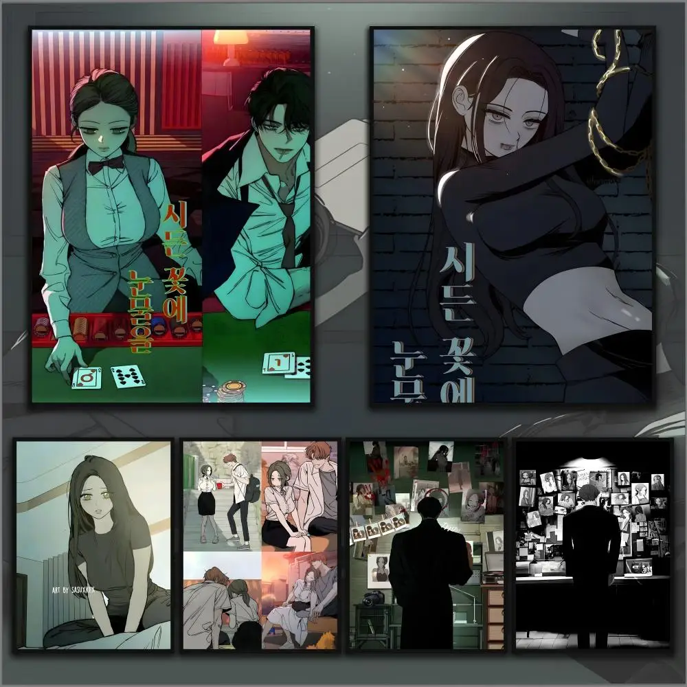Anime Tears On A Withered Flower Poster HD Art Sticky Wall Waterproof Home Anime Movie Singer Living Room Bedroom Bar Aesthetic