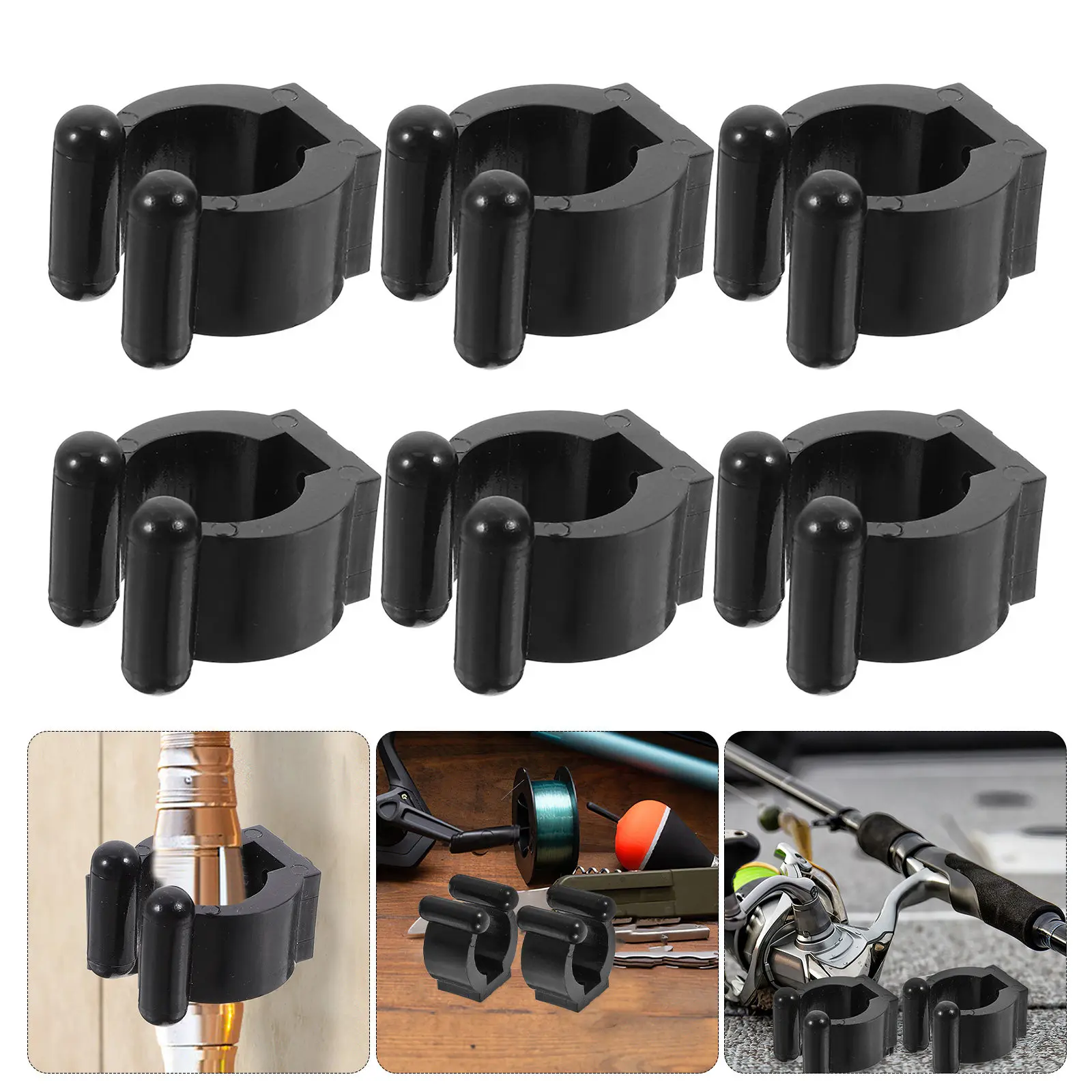 

10pcs Fishing Wall Mount Storage Rack Push Ceiling Fishing Rod Wall Rack Pole Clips Clips Pool Cue Stick Display Home Organizers