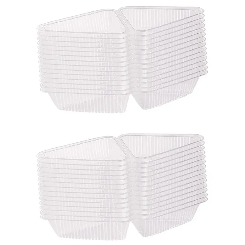 200Pcs Triangle Cheesecake Boxes Slice Cake Box Triangle Pie Holders Cake Boxes For Bakery Party Wedding