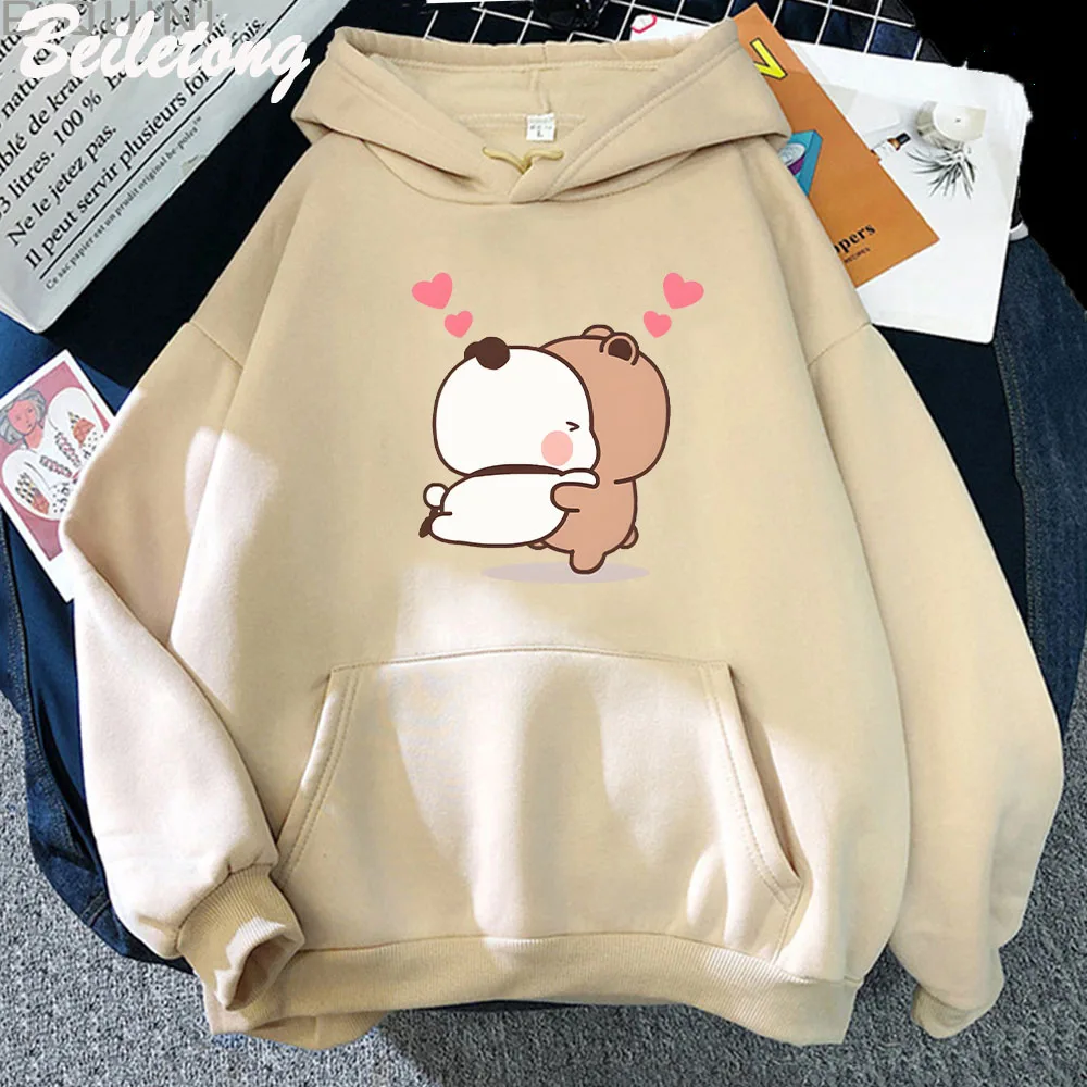 Peach Cat and Goma Love Never Fails Hoodies  Casual Long Sleeves Man/women Hooded Pullover Autumn and Winter Fashion Tops