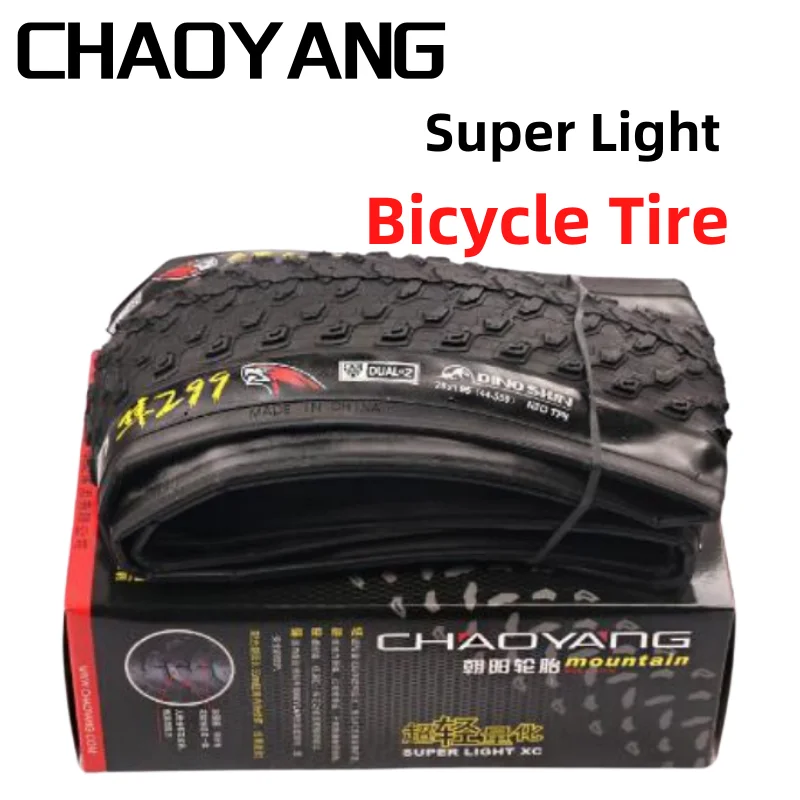 CHAOYANG Foldable Mountain Bicycle Tire Super Light XC 299 120TPI Ultralight Black Tyre MTB 26/27.5/29*1.95 Cycling Parts