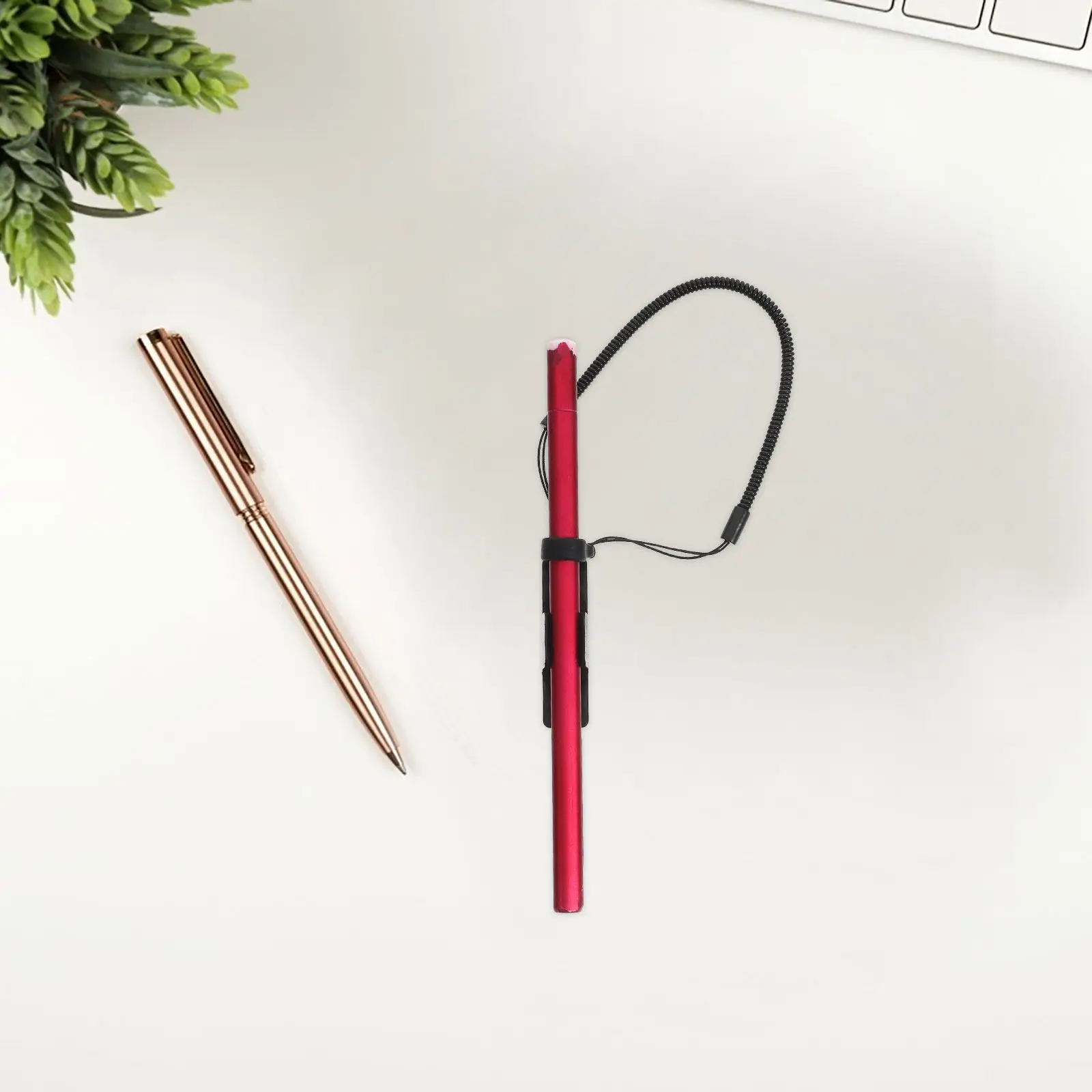 

2Pcs Retractable Touchscreen Pen Lanyard Elastic Pen Tether with Sponge Glue Clip for Tablet Clipboard Anti-Lose Solution