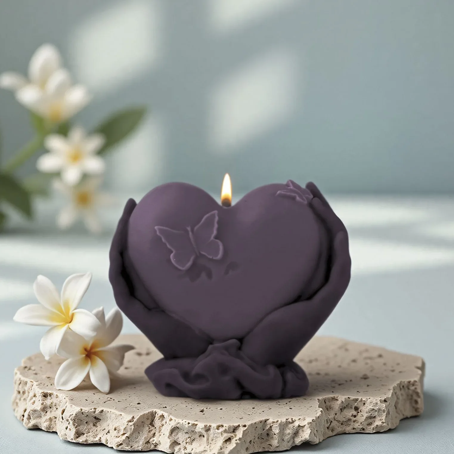 VERIDIAN ثلاثية الأبعاد الحب قوالب السيليكون عقد الحب فراشة DIY بها بنفسك على شكل قلب الناشر حجر الايبوكسي الراتنج قوالب مستلزمات صناعة الشموع #3