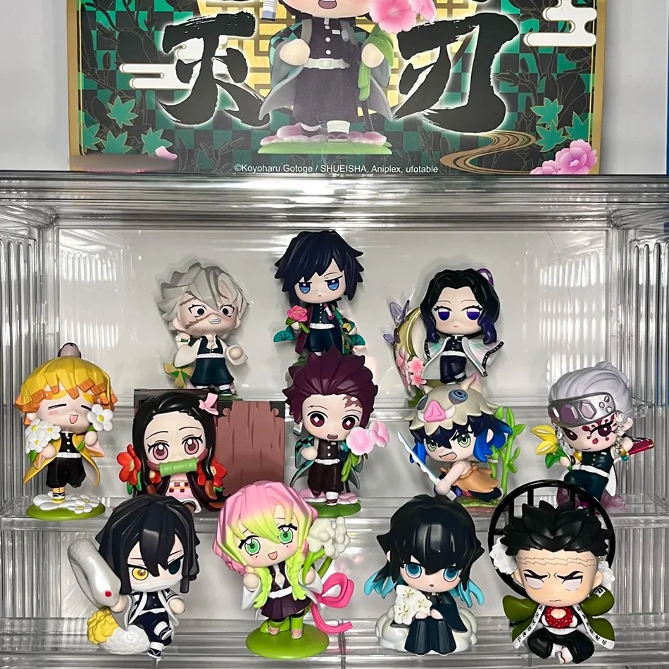 

New Anime Figure Tanjirou Agatsuma Zenitsu Kyoujurou Anime Model Action Figure PVC Birth Flower Collection Toy for Kids Gift