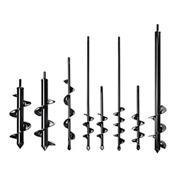 Garden Drill Bit 1pcs Steel Gardening Tools Spiral Rod Loose Soil Digging Pit Sowing Planting Flowers and Trees Plant Tool