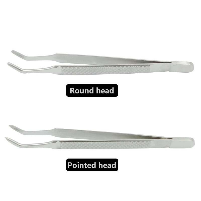 1pc Stainless Steel Dental Residual Root Tweezers Forceps Round/Pointed  For Choose Dentist Tools Lab Instrument Dental material