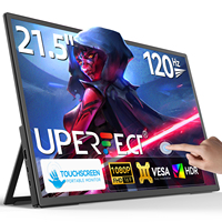 UPERFECT 21.5”120HZ Touchscreen Portable Gaming Monitor Laptop PC Displays FHD 1300:1 With VESA Speakers For TV Tablet Mac Phone
