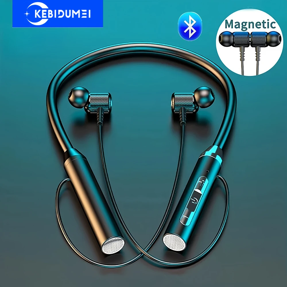 Bluetooth 5.0 Earphones Wireless Neckband Headphones Magnetic Waterproof Earphones 12D Stereo Sorround HiFi Music Sports Earbuds